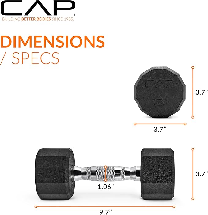 CAP Barbell Coated Hex Dumbbell Weight