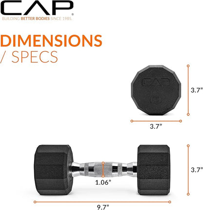 CAP Barbell Coated Hex Dumbbell Weight