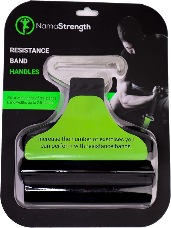 Flat Resistance Band Handles for Pull up Assistance Bands and Loop Exercise Bands for Home Gym Workout Exercises