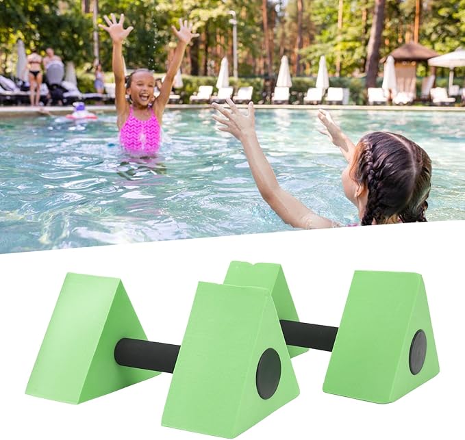 Luqeeg Water Floating Dumbbell, Pool Exercise Equipment, Foam Dumbbells Water Resistance Triangle Dumbbell Sports Aquatic Exercise Dumbbells Set for Swimming, Fitness, Pool, Training