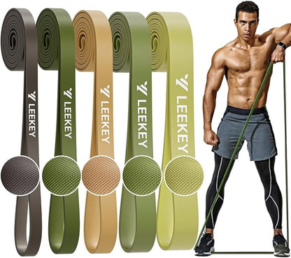 LEEKEY Resistance Bands, Exercise Bands Pull Up Assist Bands - Workout Bands Set - Mobility Band Powerlifting Bands for Men and Women Fitness Training, Physical Therapy,Home Workouts