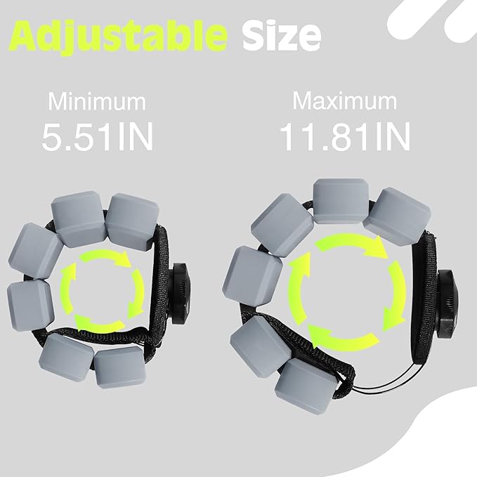 Wrist Weights - set of 2(1lb each), Adjustable Wearable Silicone Wrist & Ankle Bangles for Men and Women, Increase Training Intensity for Yoga, Pilates, Aerobics, Gym, Swimming, Hiking, Housework, Jogging, etc.