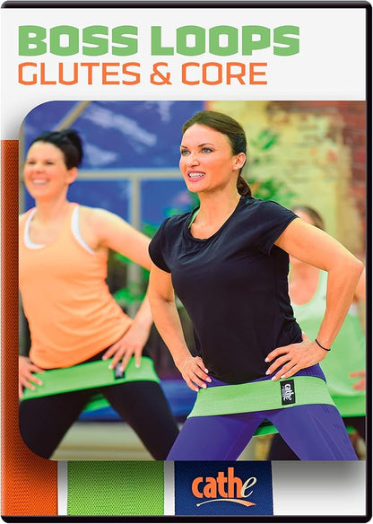 Cathe Boss Loops Booty Bands Set of 3 & Cathe Glutes & Core Workout DVD - Also Includes Cathe Travel Carry Case for Your Resistance Bands & DVD • Boss Loops are for Everybody • Take Them Anywhere