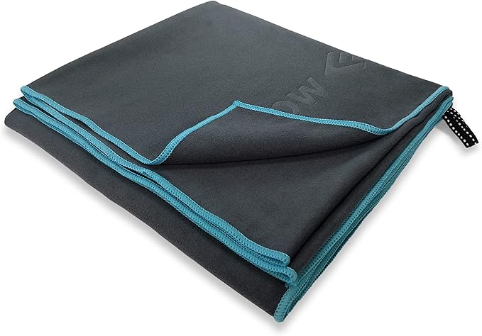 Flow Hydro Sport Towel - Microfiber Quick Dry Swimming Towels for Swim, Pool, Triathlon, and Other Water Sports in Medium, Large, Extra Large, and Hooded Sizes (Gray, Large (60" x 30"))