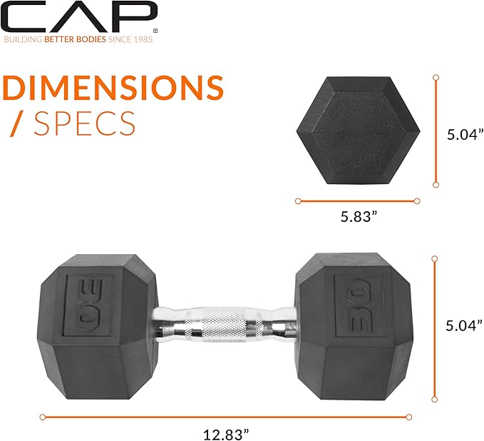 CAP Barbell Coated Hex Dumbbell Weight