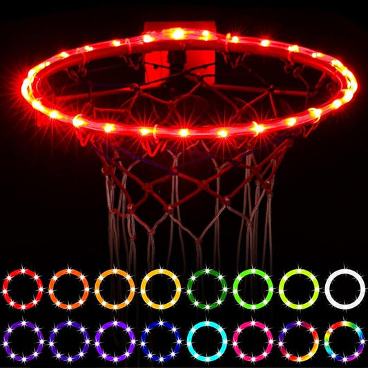 Waybelive LED Basketball Hoop Lights, Remote Control Basketball Rim LED Light, 16 Color Change by Yourself, Waterproof, Super Bright to Play at Night Outdoors, Good Gift for Kids