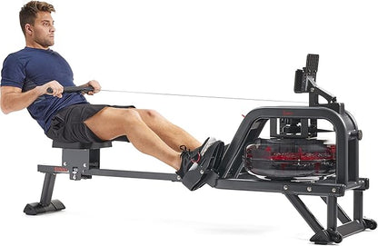 Sunny Health & Fitness Smart Water Rowing Machine 300 LB