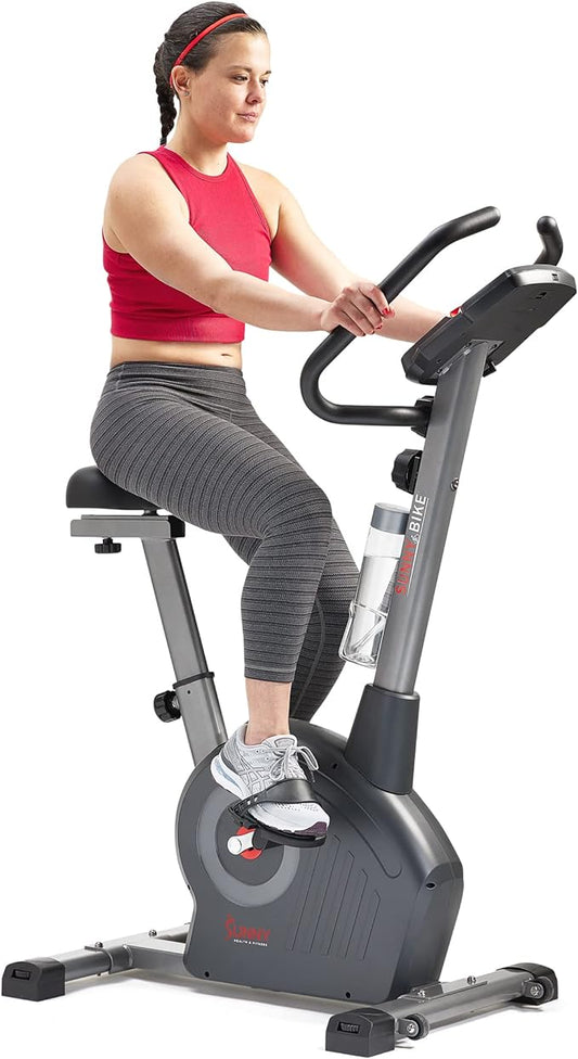 Sunny Health & Fitness Elite Interactive Performance Series Stationary Exercise Upright Bike with Optional Exclusive SunnyFit® App Enhanced Connectivity