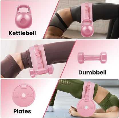 Exercise Hip Thrust Belt - Dumbbell Hip Thrust Belt (Thicken & Widen), Comfortable Hip Thrust Belt for Dumbbells Heavy, Kettlebells or Plates, With Slip Padding for Gym or Home Workouts