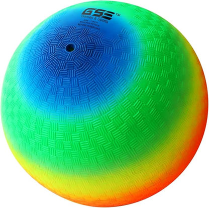 GSE Games & Sports Expert Inflatable Playground Balls, Kickball, Bouncy Dodge Ball, Handball. Great for 4 Square Ball Games, Gym, Yoga Exercises for Kids and Adults (7/8.5/10in, Several Colors Choice)