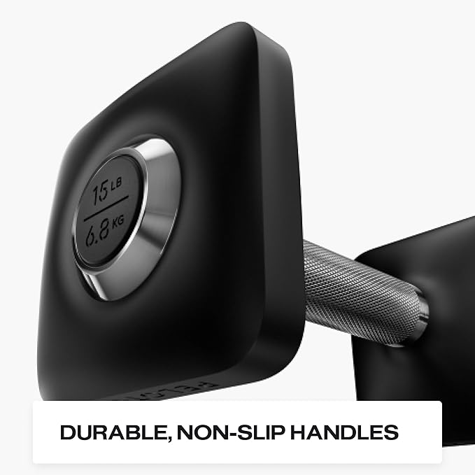 Peloton Dumbbells | Ergonomically Designed Pair of Cast Iron Weights with Urethane Coating and Non-Slip Grip, Available in Set of Two