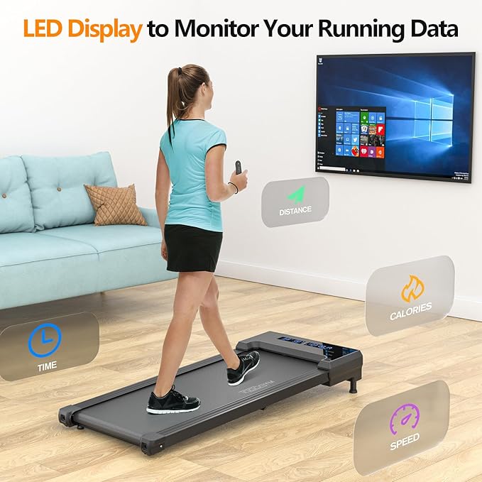 TOGOGYM Walking Pad, Walking Pad Treadmill 330 lb Capacity，3 in 1 Portable Under Desk Treadmill for Home and Office with Remote Control, LED Display