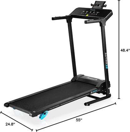 SereneLife Smart Electric Folding Treadmill – Easy Assembly 12 Preset