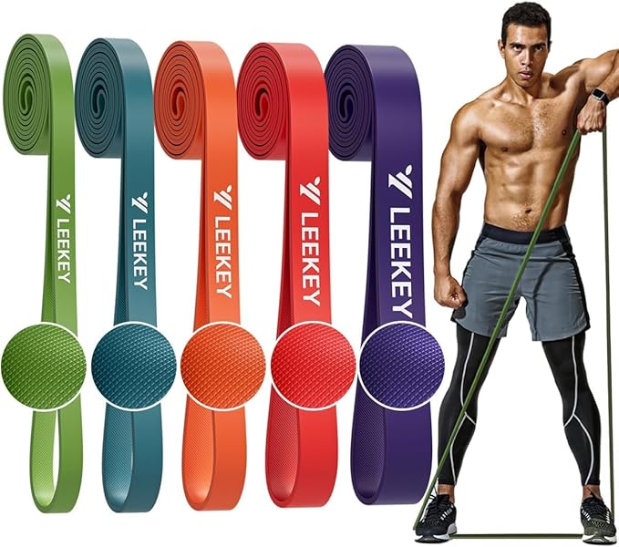 LEEKEY Resistance Bands, Exercise Bands Pull Up Assist Bands - Workout Bands Set - Mobility Band Powerlifting Bands for Men and Women Fitness Training, Physical Therapy,Home Workouts