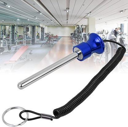 Weight Stack Pin, Aluminium Alloy Head Magnetic Weight Stack Pin with Pull Rope Weight Pin Strength Training Equipment Physical Exercise Fitness Accessories