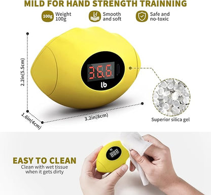 Hand Grip Strengthener, Rechargeable Digital Grip Strength Trainer up 220.4 Lbs(100kg) Hand Grip Exerciser Equipment for Strength Training-Forearm-Gripper-Finger, Stress Balls for Adults/Kids