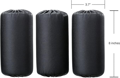 Foam Foot Pads Rollers Set (8"x4"x20mm) for Home Gym Exercise Machines Equipments Replacements with 1 Inch Rod (3 Pack)