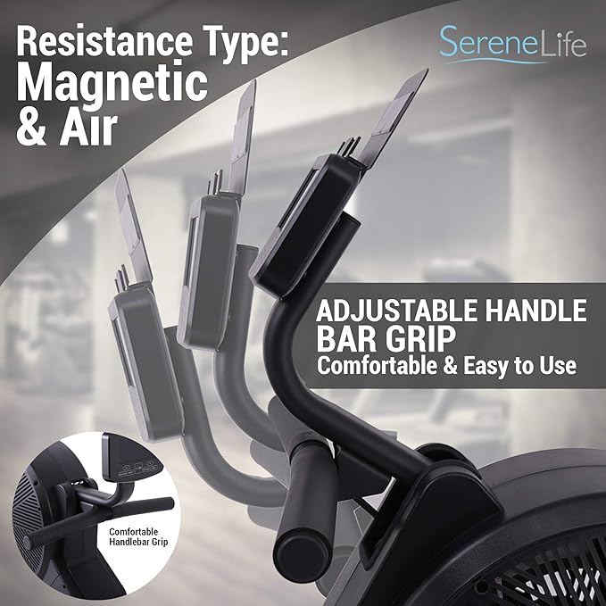 SereneLife Smart Rowing Machine-Home Rowing Machine with Smartphone