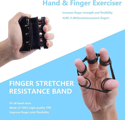 Open up to love Hand Grip Training Kit, adjustable grip, finger stretcher, finger exerciser, grip ring and stress ball, easy to carry and suitable for exercise anywhere