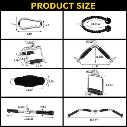 Tricep Press Down Cable Machine Attachment