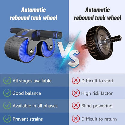 Automatic Rebound Aabdominal Wheel, 2023 New Ab Roller Wheel for Abdominal Exercise Fitness, Springback Wheels Roller Domestic Abdominal Exerciser, Gym Accessories Excercise