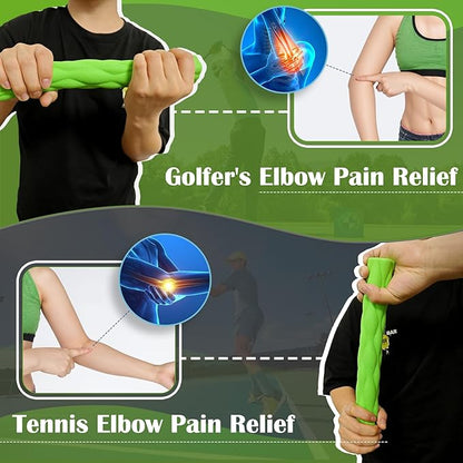 Resistance Bar for Physical Therapy,Flexible Non-slip Twisting Hand Exercise Bar,Relieves Tendonitis Pain&Improve Grip Strength,Hand Therapy Bar for Injury Recovery & Tennis Elbow-Green