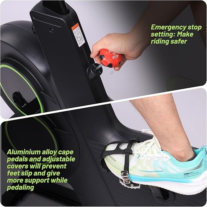 Exercise Bike,Indoor Cycling Bike for Home Cardio, Plus Magnetic Resistance/Brake Pad Indoor Cycling Bike Stationary, Low Noise Fitness Stationary Bike with App, Upgraded Version Seat