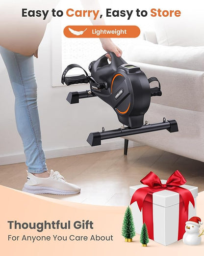 YOSUDA Under Desk Bike Pedal Exerciser - Magnetic Mini Exercise Bike for Arm/Leg Exercise, Desk Pedal Bike for Home/Office Workout