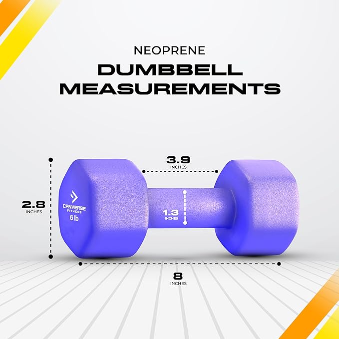 Neoprene Coated Dumbbell Sets of 2, Hand weight Dumbbells Anti-roll, Anti-Slip, Hexagon Shape for Strength Training Exercises Dumbbell Pairs for Men and Women, Ideal for Home Gym