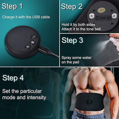 ABS Stimulator,Ab Machine,Abdominal Toning Belt Workout Portable Ab