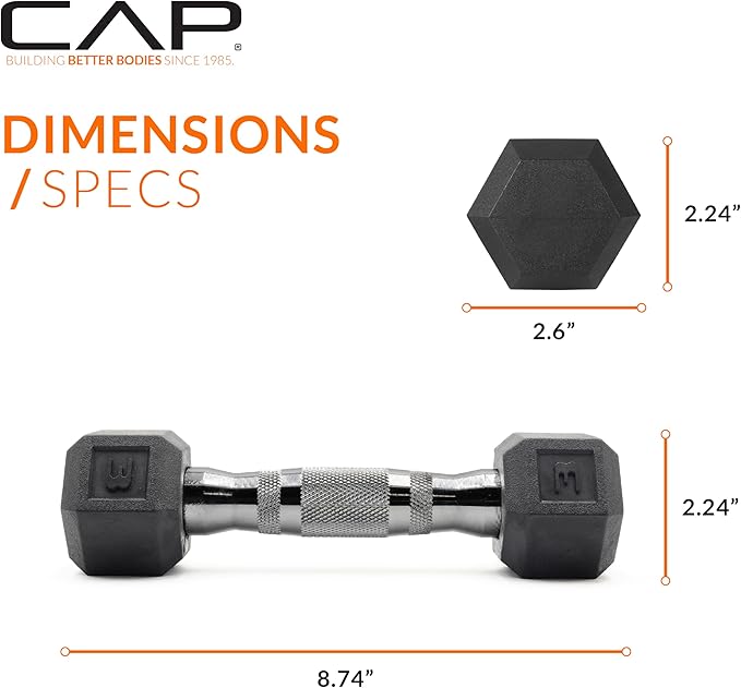 CAP Barbell Coated Dumbbell Weight