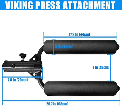 Viking Press Landmine Handle for 2-Inch Barbell, T-Bar Row Attachment Core Strength Training Accessories, Shoulder Press Landmine Attachment Equipment