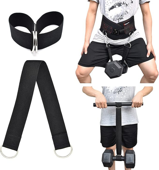 Brebebe Farmer Walk Handles Straps 2 T Bar Row Straps Multifunction Fitness Rope, Heavy Duty T-bar Strap, Dumbbell Strap for Dip Belt, Barbell Strap Rope Handles Strap, Hanging Strap Workout Equipment