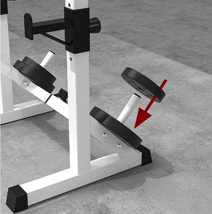 Barbell Rack Stand - Multifunctional Adjustable Squat Rack, Heavy-Duty Dumbbell Rack，Strength Training Dip Station, Home Gym Equipment Max Load 550lbs