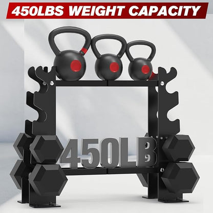 Dumbbell Rack Stand Only, Weight Rack for Dumbbells Strength Training Dumbbell Racks Red and Black 5 Tier 450LBS Capacity Weight Rack for Home Gym Weight Storage Organizer Racks, Suitable for 8-30 LBS