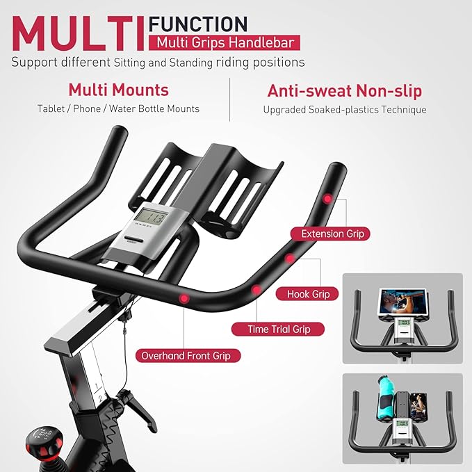 JOROTO X2|X2PRO Exercise Bike, X4S Bluetooth Stationary Indoor Cycling Bike with Readable 100 Levels Magnetic Resistance, Plus 12.6 inch Tablet Bracket Exercise Bikes for Home