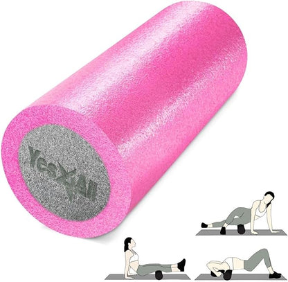 Yes4All Soft-Density Foam Roller 12, 18, 24, 36 inch - Premium Two-Layer PE for Back Pain Relief, Deep Tissue, Legs Massage, Physical Therapy, Muscle Recovery and Exercises