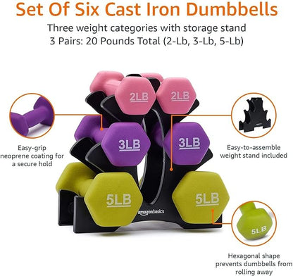 Amazon Basics Neoprene Dumbbell Hand Weights