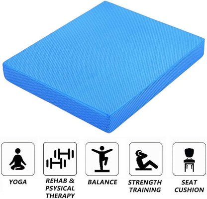 Non-Slip Balance Foam Pad,Gym Exercise Mat for Physical Therapy, Stability Workout, Knee and Ankle Exercise, Strength Training, Rehab - Chair Cushion for Adults, Kids, and Travel