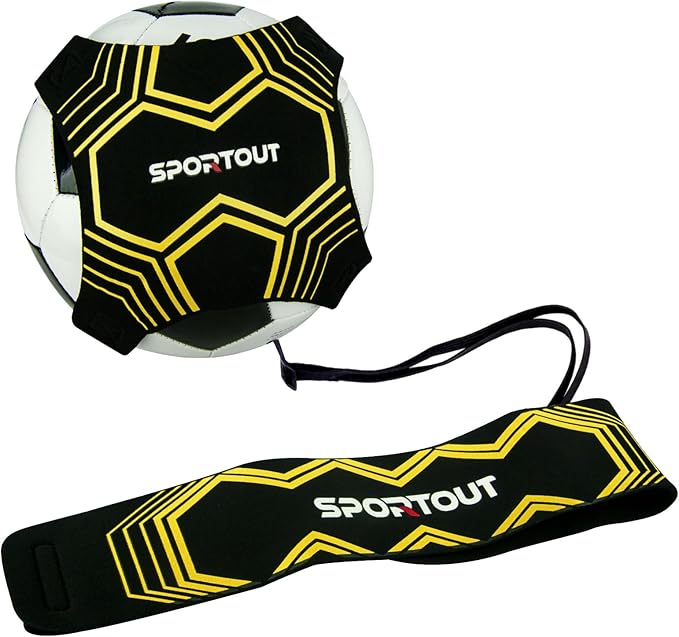 Sportout Soccer/Volleyball Training Equipment Aid, Solo Soccer Trainer, Football Accessories with Adjustable Waist Belt for Kids Adults, Perfect Soccer/Volleyball Gift