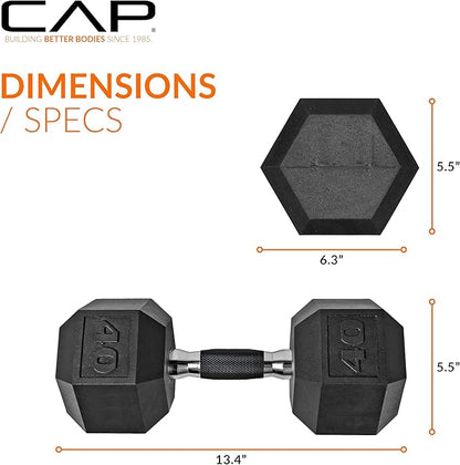 CAP Barbell Coated Dumbbell Weight Pairs | Multiple Options