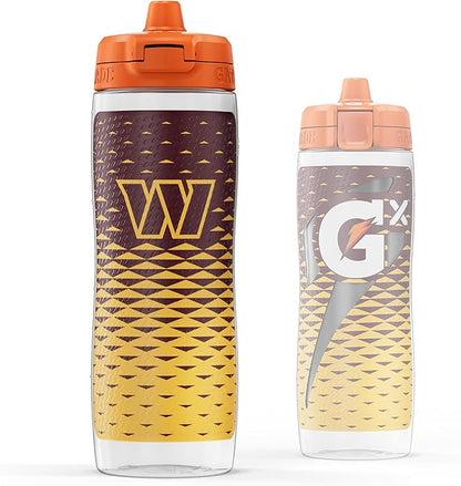 Gatorade Gx NFL Non-Slip Squeeze Bottles, 30 fl oz, Gx Hydration System