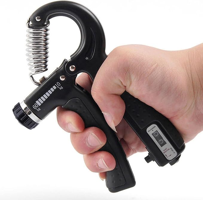 [Upgraded Version] Hand Grip Strengthener with Counter, Adjustable Resistance 10Lbs-132Lbs, Non-Slip Gripper for Wrist Strength, Forearm Exercise, Muscle Building and Injury Recoveries