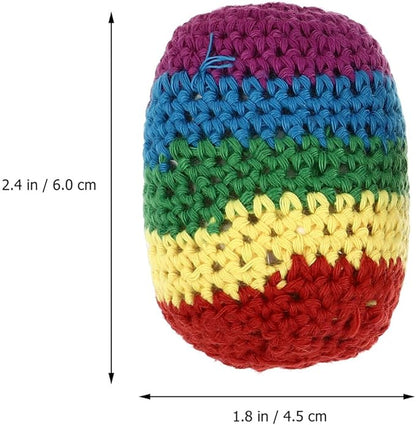 Outdoor Bean Bags 5 Pieces Funny Hacky Ball Sacks Assoerted Colors Woven Kickball Soft Knitted Kick Balls for Beginners Outdoor Playset