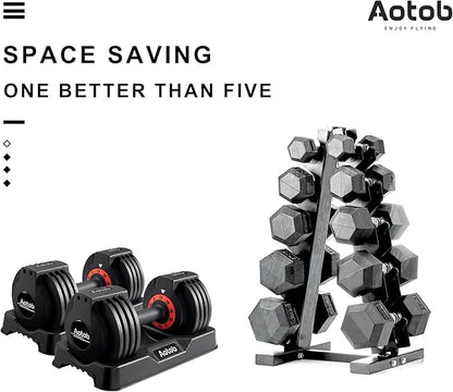 AOTOB 25/55 lbs (Pair) Adjustable Dumbbell Set