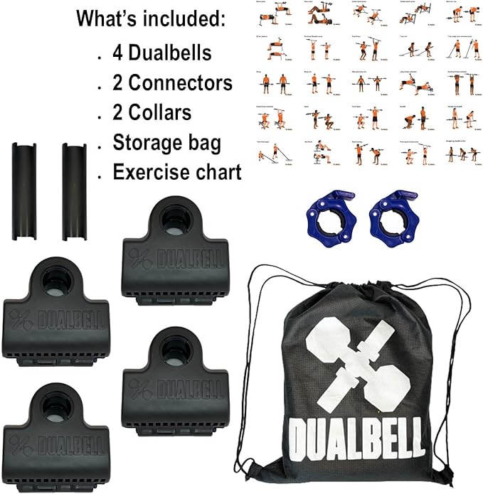 Dumbbell Barbell Converter - 1" Standard Bars, Up to 100lb Capacity - Dumbbell Converter Home Gym Equipment, Versatile Weight Lifting Set, Suitable for Men and Women