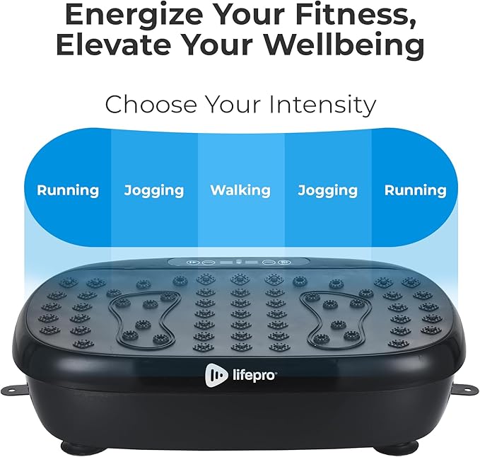 Lifepro Compact Vibration Plate Exercise Machine, Mini Full Body Vibration Platform Exercise Machine for Lymphatic Drainage with Acupressure Nodes, Burn Calories, Helps Alleviate Back & Joint Pain