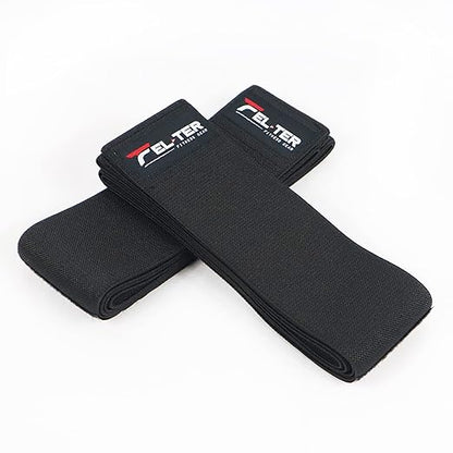 ONE SIZE KNEE WRAPS FOR GYM, GYM, WEIGHTS, OUTDOORS (BLACK)