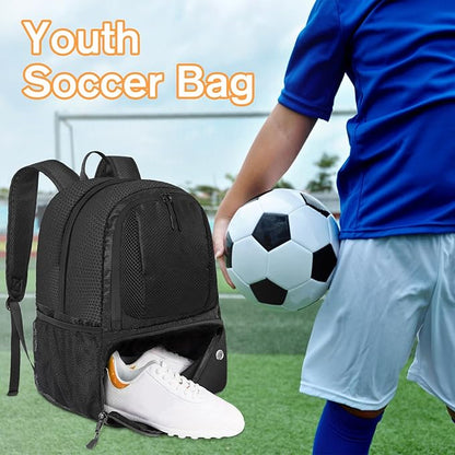 YOREPEK Soccer Backpack,Soccer Bag with Ball Holder, Water resistant Sport Equipment Bags Fit Basketball Volleyball Football