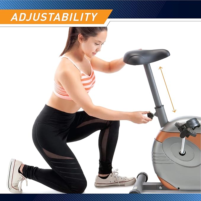 Marcy Home Fitness Personal Exercise Bike with Adjustable Magnetic Resistance for Cardio Workout and Cycle Training